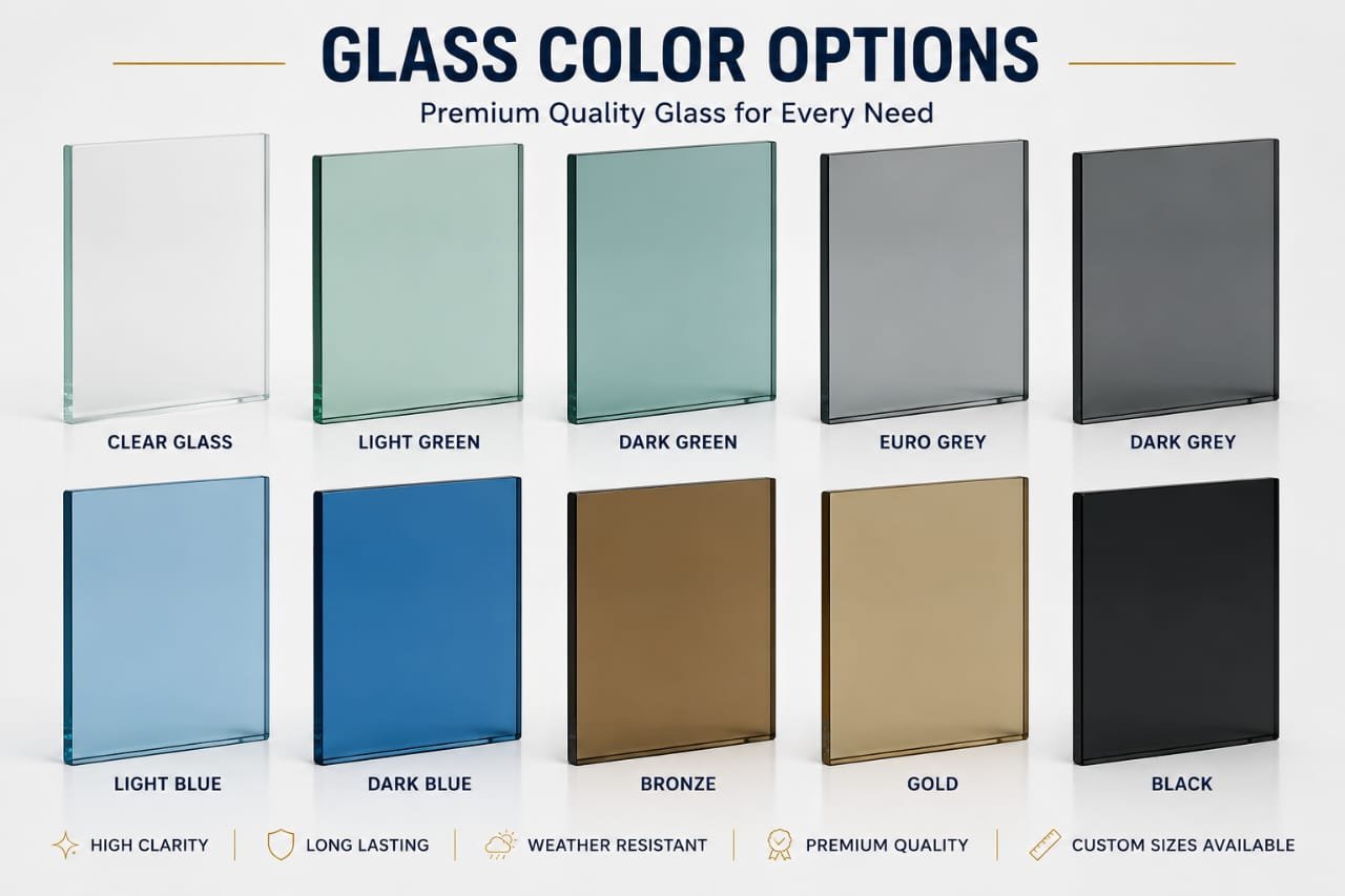 Modern home windows and elegant mirror glass panels with sleek contemporary frames